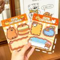 4pcs/lot Kapibala Sticky Note Combination Memo Notes Students' Alien Cute Portable Message Book Capybara N Times Writing Pads. 