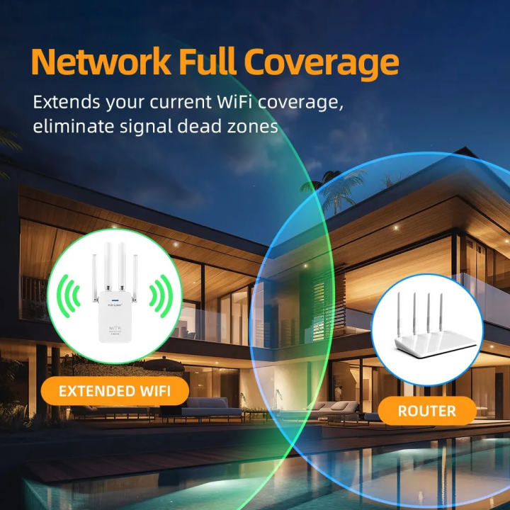 PIX-LINK AC29 1200Mbps Wireless Wifi Extender Wifi Repeater/Router Dual ...