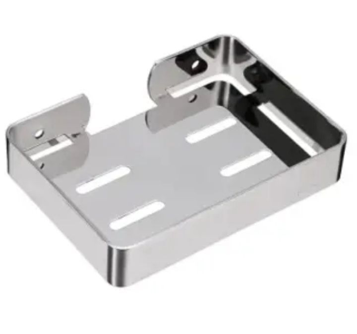SOAP DISH SQUARE DESIGN CHROME STAINLESS STEEL
