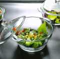DELISOGA Glass Serving Bowl Glass Bowl with lid Serving Bowls with lid for Rice and Boiling Food 1 later Pack of 1. 