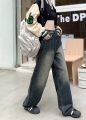 Women's Harajuku Style Loose Wide Leg Jeans Autumn Winter Street Fashion Retro Straight Loose Denim Trousers ﻿. 
