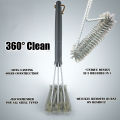 Grill Cleaning Brush BBQ Tool Grill Brush 3 Stainless Steel Brushes In 1 Cleanin Bbq Accessories Best Cleaner Barbecue. 