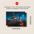 Pack of 2, Magic Castle Laptop Stickers, Computer Case, Scratch Resistant Self-Adhesive Durable, Easy to Install and Remove,.
