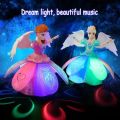 Princess Frozen Cartoon Animation Figure Elsa Doll Light Music Spinning Dance Dance Doll Model Funny Children's Gifts. 