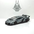 1:24 scale LAMBORGHINI VENENO diecast model car lights sound pull back. 