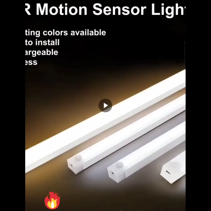 Motion Sensor Lamp Night Light Wireless LED USB Type C Rechargeable ...