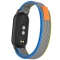 Nylon Breathable Strap for Xiaomi Mi Band 8 Wristband Bracelet Metal Head Particles Summer Replacement Belt. 