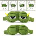3D Sad Frog Sleep Mask Natural Sleeping Eyeshade Cover Shade Eye Patch Women Men Soft Portable Blindfold Travel Eyepatch. 