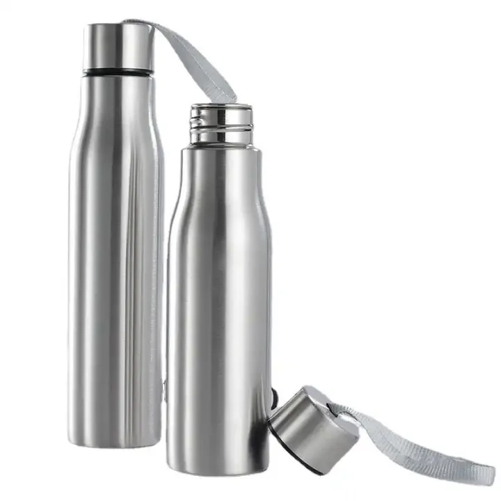 500ml/750ml/1000ml Sport Water Bottle Single-layer Rugged Water Cup Travel Camping Sports Drink Bottles Drinkware Stainless Steel