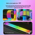5V 3Pin ARGB Sync PC Cable 8/24PIN Motherboard Power Extension Cable Flexible LED Strip Light DIY Kit for Computer Power Supply.