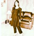Silk Short frock with capri for women. 