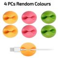 Cable Organizer Multipurpose Silicone USB Wire Cable Winder Flexible Cable Management Clips Cable Holder. 