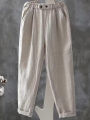 Fashion Cotton Linen Women Pants Casual High Waisted Thin Pants Elegant Loose Long Harun Pant Plus Size Women's Clothing 5565. 