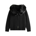 New 2026 Winter Sweater Coat Women Hooded Cardigan Fur Collar Hooded Knit Thicken Warm Women's Coats Chic Casual Outwear Coats. 