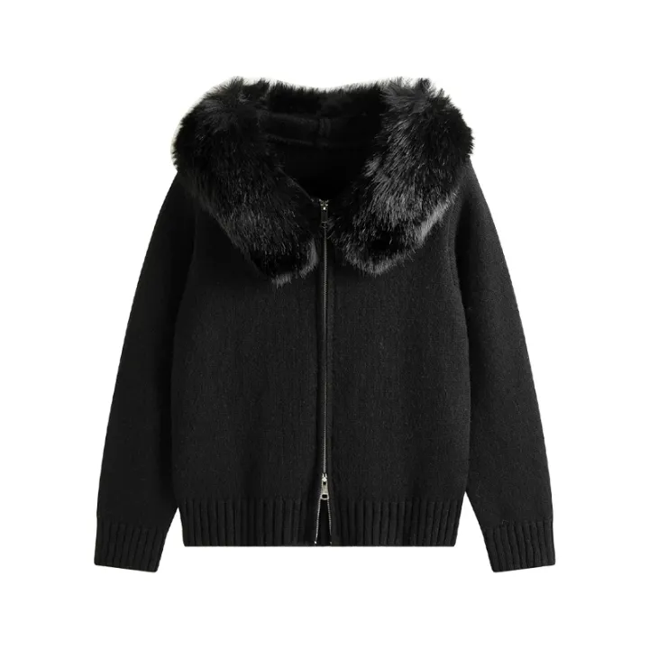 New%202026%20Winter%20Sweater%20Coat%20Women%20Hooded%20Cardigan%20Fur%20Collar%20Hooded%20Knit%20Thicken%20Warm%20Women's%20Coats%20Chic%20Casual%20Outwear%20Coats%20-%20Image%203