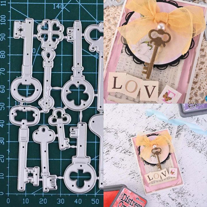 Keys Metal Cutting Dies Stencil Scrapbooking DIY Album Stamp Paper Card ...