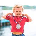 3 Pcs Set Metal Award Medals with Neck Ribbon Gold Silver Bronze  Style for Sports Academics or Any Competition Diameter 5.1cm. 