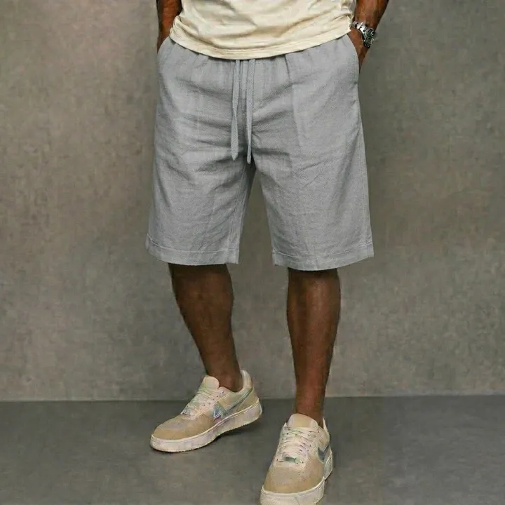Summer%20Mens%20Solid%20Cotton%20Short%20Pants%20Lightweight%20Gym%20Man%20Casual%20Oversize%20Linen%20Pants%20Men%20Jogger%20Beach%20Hawaiian%20Loose%20Short%20Man%20-%20Image%204