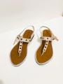Girls Gorgeous New Design Slim Heels Stone Style Flat Sandals- Ladies New Collection Cheap Price Shoes - Womens Back Belt Shoes. 