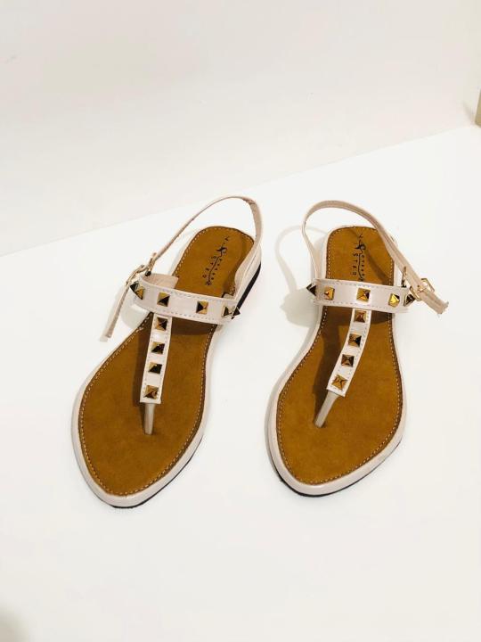 Girls%20Gorgeous%20New%20Design%20Slim%20Heels%20Stone%20Style%20Flat%20Sandals-%20Ladies%20New%20Collection%20Cheap%20Price%20Shoes%20-%20Womens%20Back%20Belt%20Shoes%20-%20Image%202
