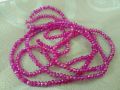 4 mm Crystal Beads | Pearls | Moti Pack | Moti Larri | Crystal Pink (01 Larri of Crystal Pink Color). 