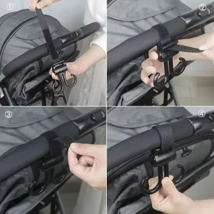 Double%20Hook%20Load-bearing%20Sturdy%20and%20Durable%20360%20Degree%20Rotating%20Adjustable%20Hook%20and%20Loop%20Fasteners%20Baby%20Stroller%20Accessories%20-%20Image%203