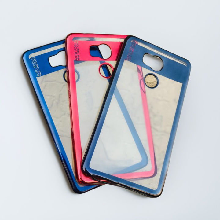 Infinix Zero 4 Plus X602 Transparent Waterproof Back Cover Case with Color Border, Shockproof and Scratch-Resistant Design