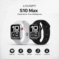 S10 Max Laxasfit Smart Watch AMOLED Display Bluetooth Call Wireless Charging.