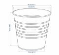 (B). IKEA SOCKER Plant Pot, In/Outdoor Galvanised, 12 Cm. 