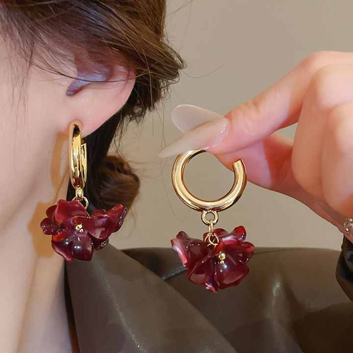 Maillard%20Flower%20Clusters%20Drop%20Earrings%20Vintage%20Acrylic%20Dangle%20Earring%20Light%20Luxury%20Smudging%20C-shaped%20Ear%20Studs%20Party%20Jewelry%20K%20-%20Image%204