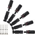 5 Pairs Solar Connectors Male/Female IP67 Waterproof Solar Panel Cable Connectors with Spanners. 