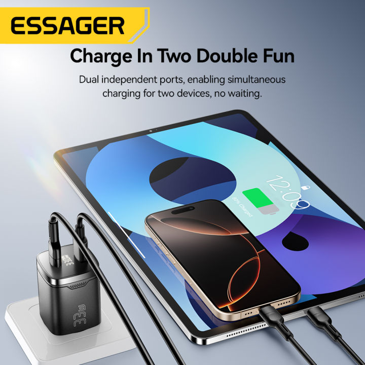 Essager%2033W%20GaN%20USB%20Type%20C%20Charger%20Digital%20Display%20PD%20Fast%20Charging%20For%20%20iPhone%2016%2015%2014%20Pro%20Max%20iPad%20Mini%206%20%20%20S22%20-%20Image%205