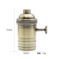 E27 Lamp Base  DIY Lampholder With Switch Edison Vintage Lighting Screw Socket Antique Brass Lamp Holder Fixture. 