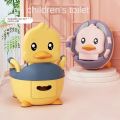 Potty Training Toilet for Kids Household Cute Cartoon Duck Soft Hard Cushion Clamshell Waist Guard Toilet Baby Toilet Supplies. 