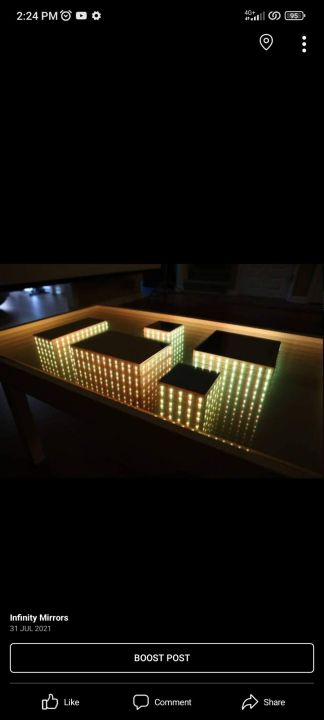 infinity mirror table