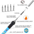 16-IN-1 Electric Soldering Iron 60W Adjustable Temperature Replaceable Soldering Iron Head Soldering Iron Pen Welding Kit. 