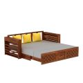 sofa cum bed pure solid sheshom wooden. 