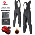 X-TIGER Thermal Winter Cycling Bib Pants With Back Pocket 5D Gel Padded Men Fleece Sports Warm Bib Pants MTB Road Bike Bib Pants. 