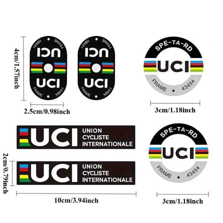 6Pcs/sheet%20UCI%20road%20bicycle%20sticker%20valve%20ring%20sticker/bicycle%20sticker%20waterproof%20sunscreen%20resistant%20bicycle%20decoration%20sticker%20-%20Image%202