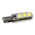 car parking bulb t10 6led white color silicone parking bulb water proof. 