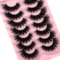 New 7Pairs Cat Eye Lashes Fluffy Faux Mink Lashes 8D Wispy Lashes Pack Dramatic Long Thick Volume Eyelashes False Eyelas. 
