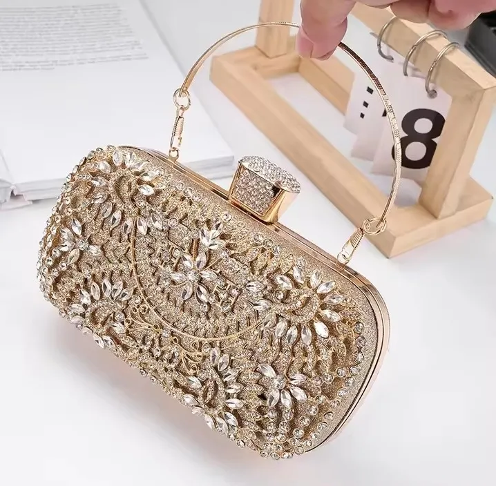 Latest Crystal Evening Bags Ladies Wedding Wallet Bridal Party Clutch Purse