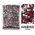 All Red Series 2-6mm Resin Non Hot Fix Rhinestones Bulk Wholesale Flat Back Plastic Crystals Nail Trimmings Crystals For Crafts.