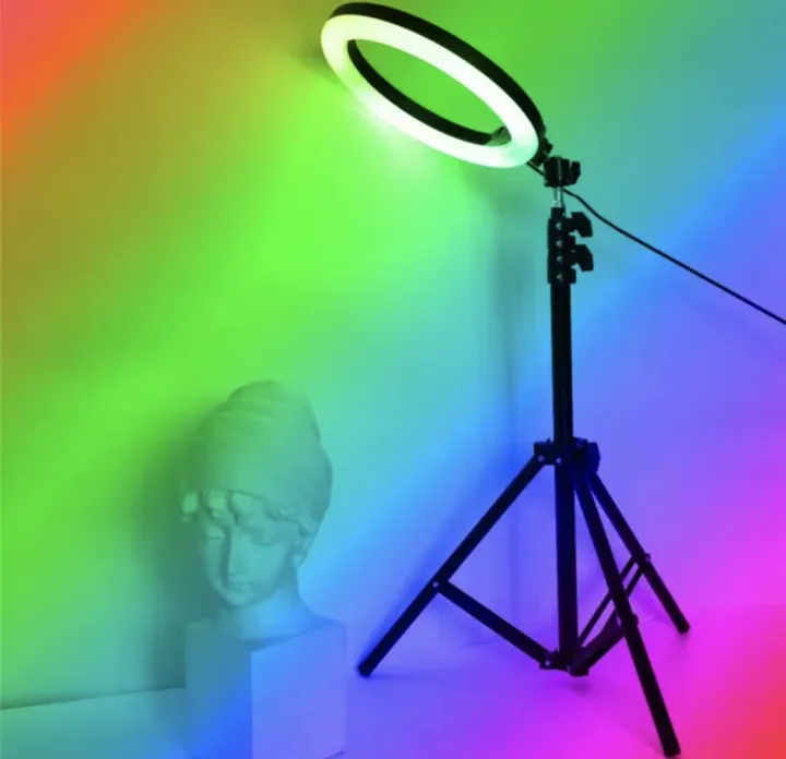RGB%20LED%2010inch%20Ring%20Light%20Stand%20Selfie%20Tripod%20Phone%20Live%20Makeup%20Holder%20Dimmable%20full%20set%20-%20Image%202