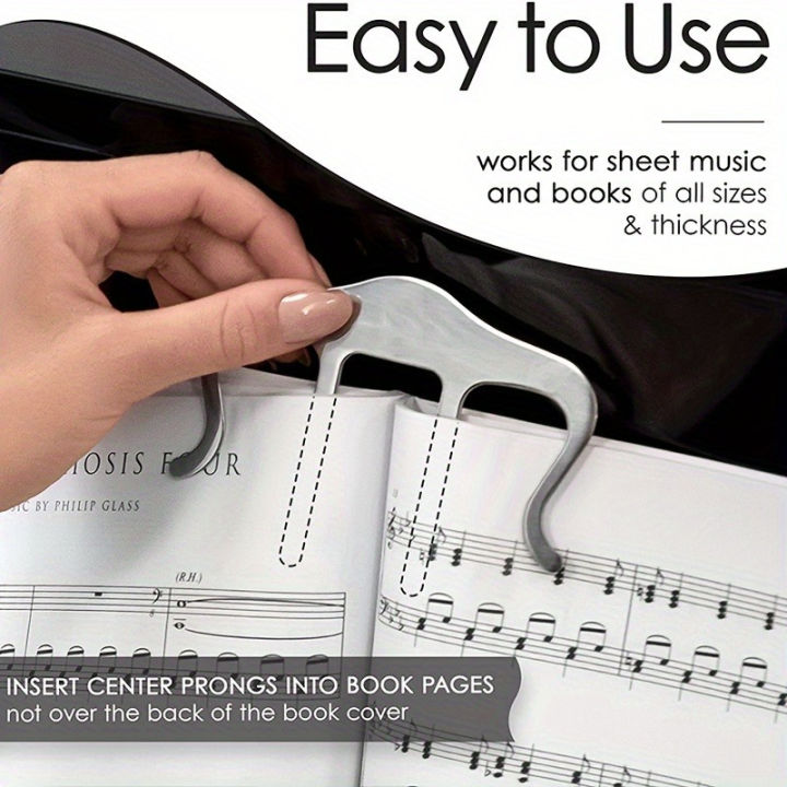 1pc Large Music Book Clip - Effortlessly Holds and Displays Sheet Music for Easy Reading, Perfect for Piano, Guitar, and So On