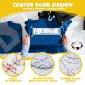 Tshirt Ruler Guide for Vinyl Alignment for Heat Press in HTV Vinyl, All-in-ONE T Shirt Ruler to Center Design and Craft Sewing. 
