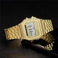 Elegant Digital Watch For Women Gold Silver Stainless Steel Business Ladies Electronic Wrist Watches Man Clock Zegarek Damski. 