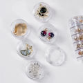Mini Round Jewelry Storage Box (5 Layer) – Transparent Acrylic Organizer for Rings, Earrings, Studs & Small Accessories | Compact 360° Rotating Jewelry Case for Dressing Table & Travel. 