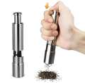 Salt & Pepper Mill Grinder | Stainless Steel Original Pump| One Hand Operation Grind Herb or Spice Cooking Gadgets. 