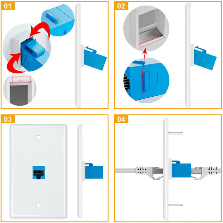 ZoeRax%202-Pack%20Female%20to%20Female%20Keystone%20Jack%20Wall%20Plate%20with%20RJ45%20Keystone%20Inline%20Coupler%20insert,%20%20Cat6%20Keystone%20Jack%20Wall%20Plate%20-%20Image%206